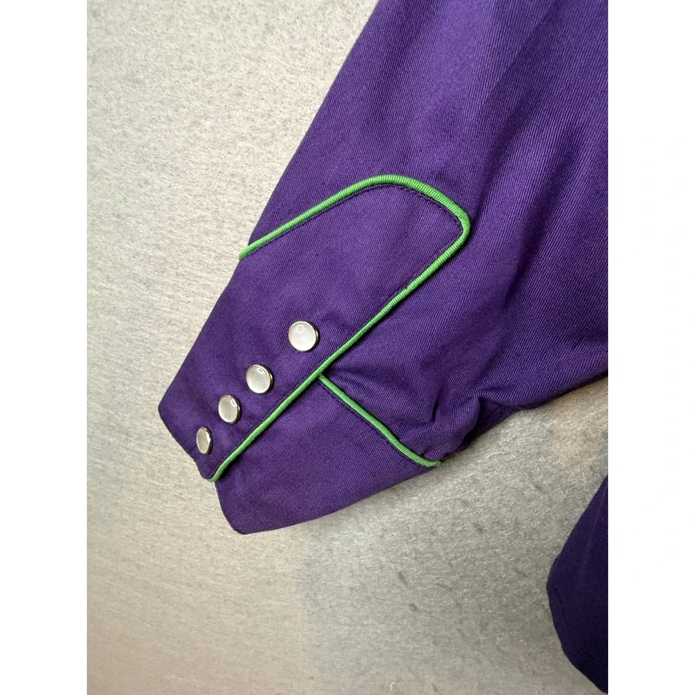 Rockmount Ranch Wear Western Shirt Kids XL Purple Gypsy Soule Embroidered Snap - Picture 6 of 8
